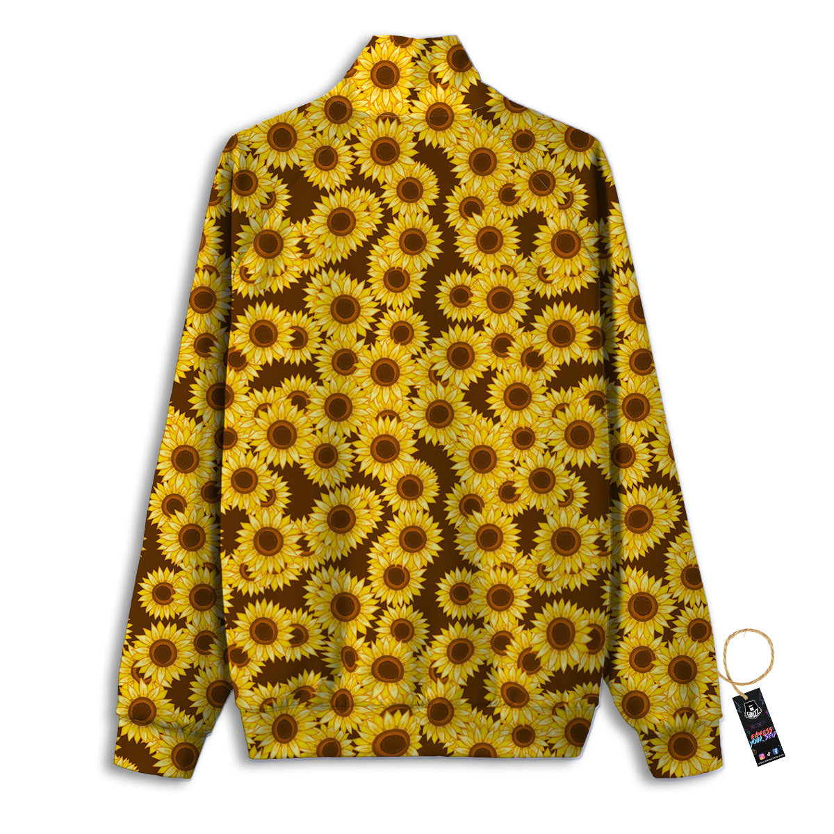 Sunflower Brown Print Pattern Track Jacket-grizzshop