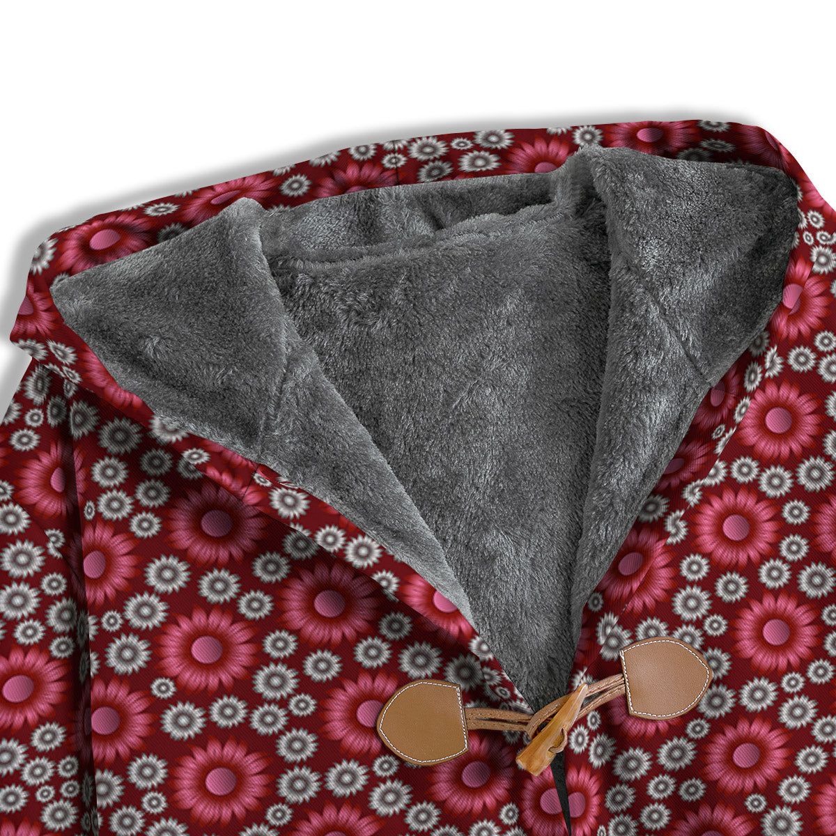 Sunflower Burgundy Print Pattern Men's Windbreaker Jacket-grizzshop