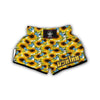 Sunflower Butterfly Print Muay Thai Boxing Shorts-grizzshop