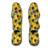 Sunflower Butterfly Print Muay Thai Shin Guards-grizzshop