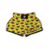 Sunflower Cartoon Pattern Print Muay Thai Boxing Shorts-grizzshop