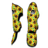 Sunflower Cartoon Pattern Print Muay Thai Shin Guards-grizzshop