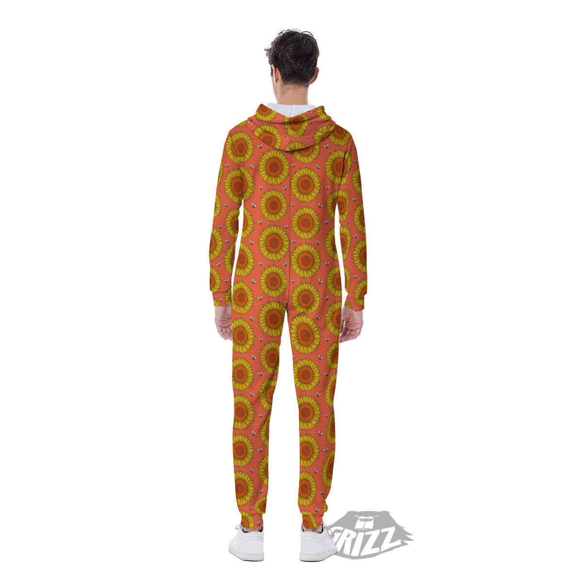 Sunflower Classic Vintage Print Pattern Men's Jumpsuit-grizzshop