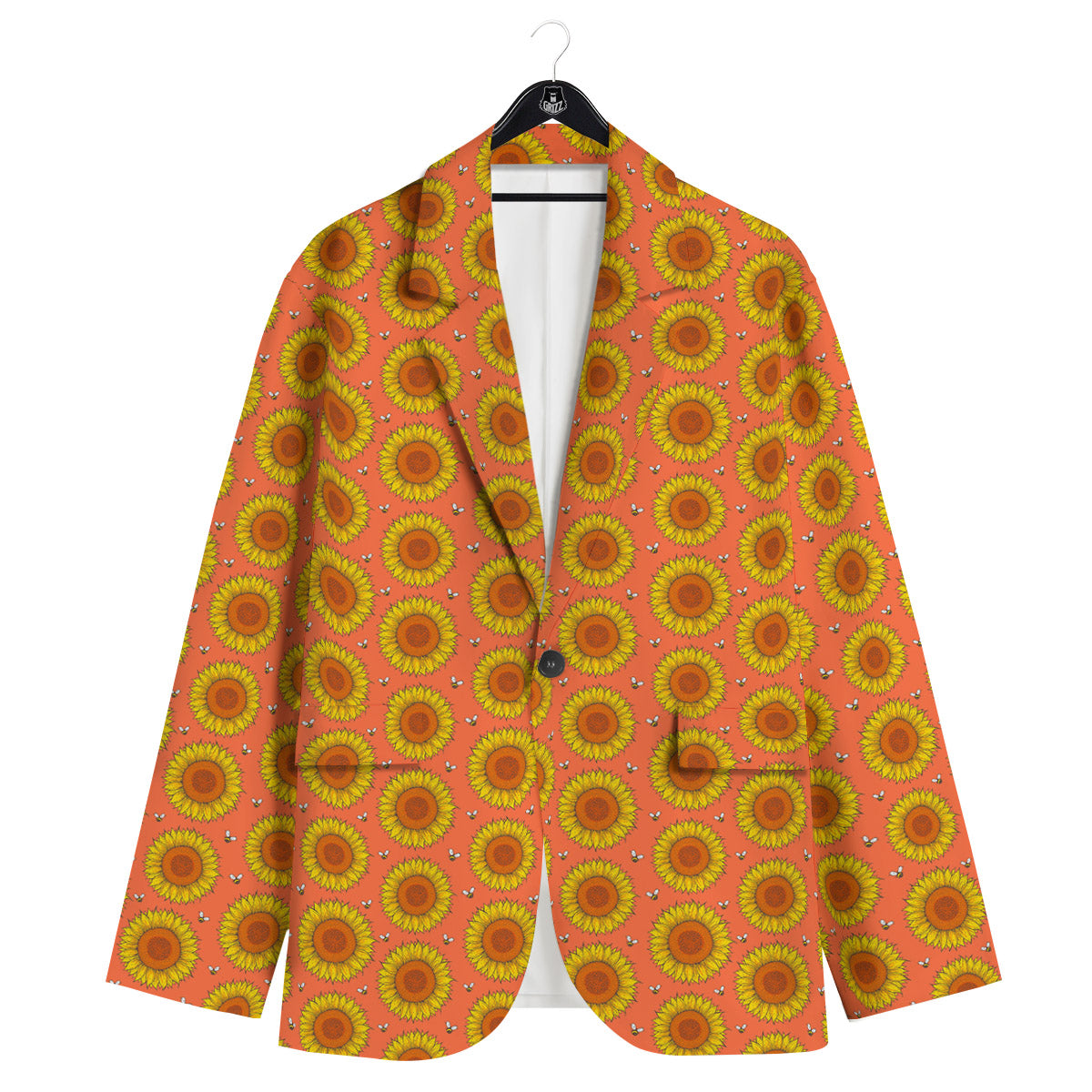 Sunflower Classic Vintage Print Pattern Men's Sport Coat-grizzshop