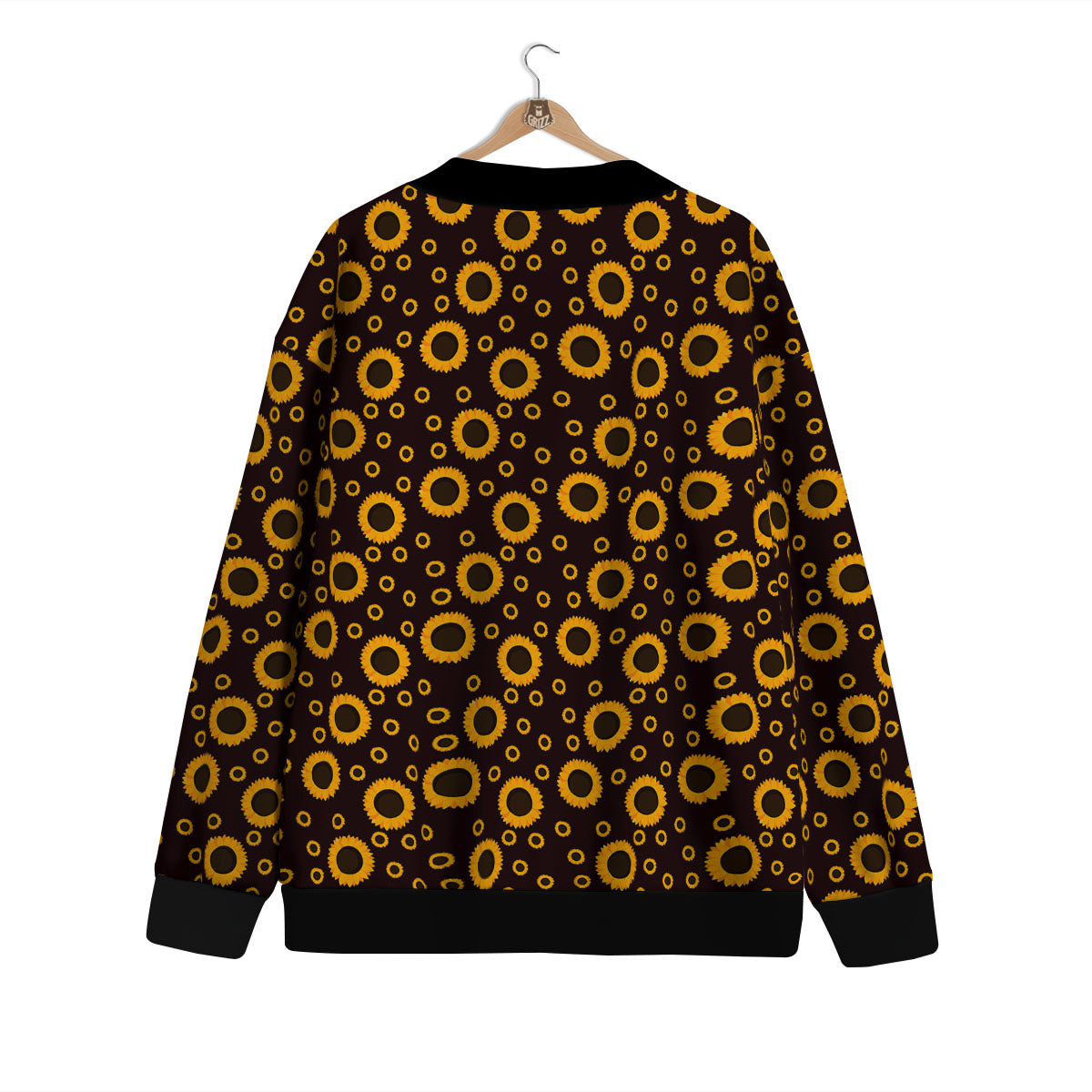 Sunflower Dark Print Pattern Cardigan-grizzshop