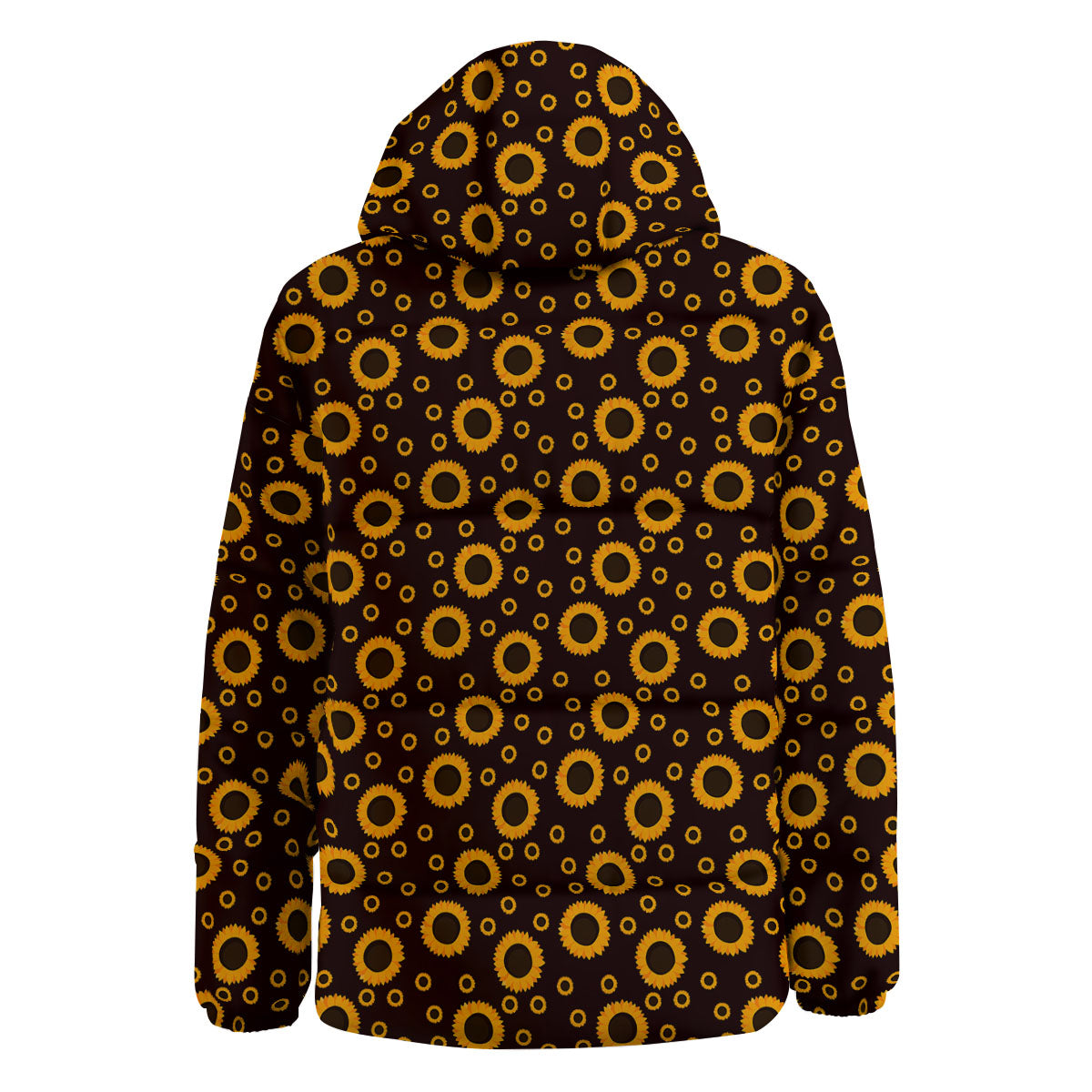 Sunflower Dark Print Pattern Down Jacket-grizzshop