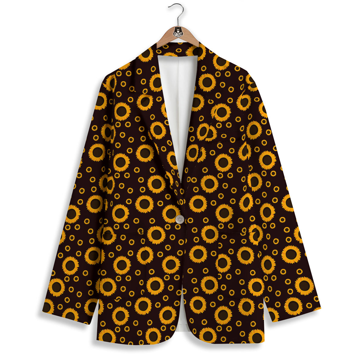 Sunflower Dark Print Pattern Women's Blazer-grizzshop