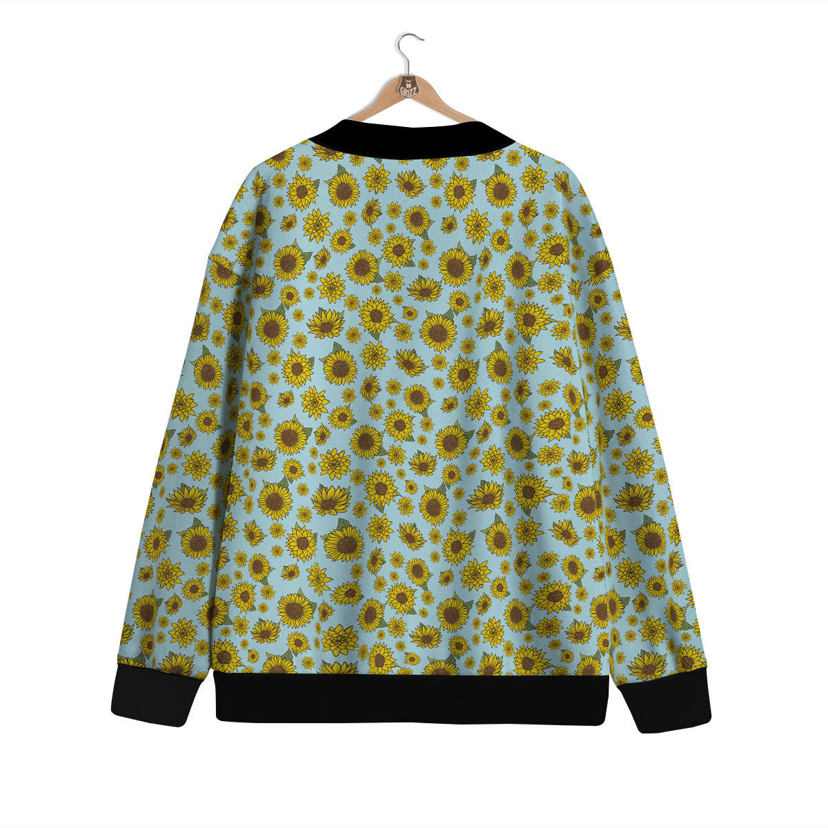 Sunflower Doodle Print Pattern Cardigan-grizzshop