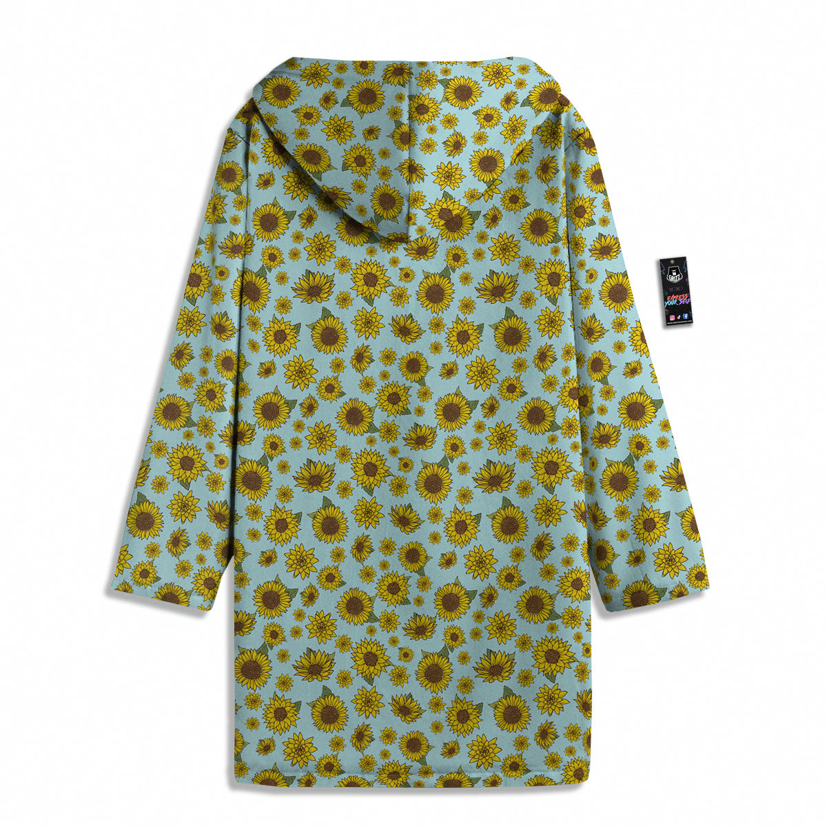 Sunflower Doodle Print Pattern Men's Windbreaker Jacket-grizzshop