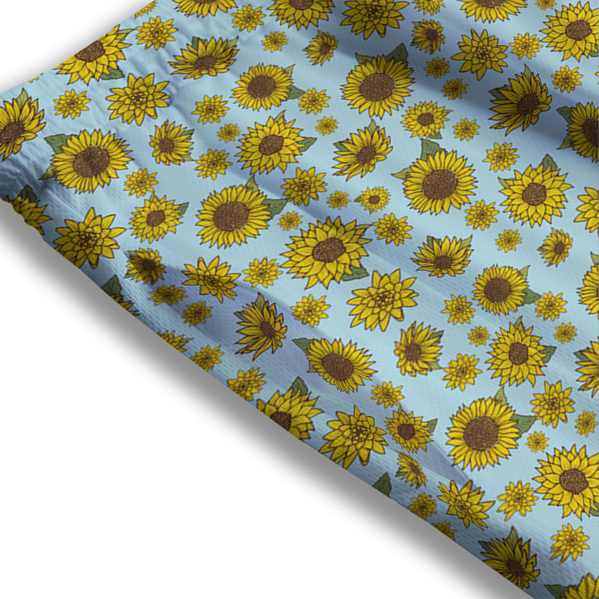 Sunflower Doodle Print Pattern Mesh Shorts