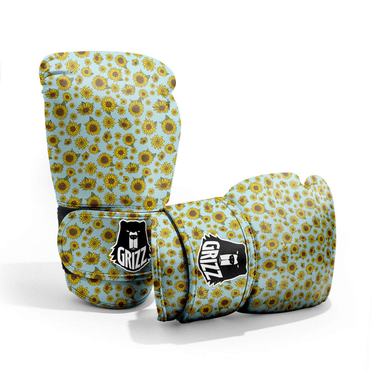 Sunflower Doodle Print Pattern Pro Boxing Glove