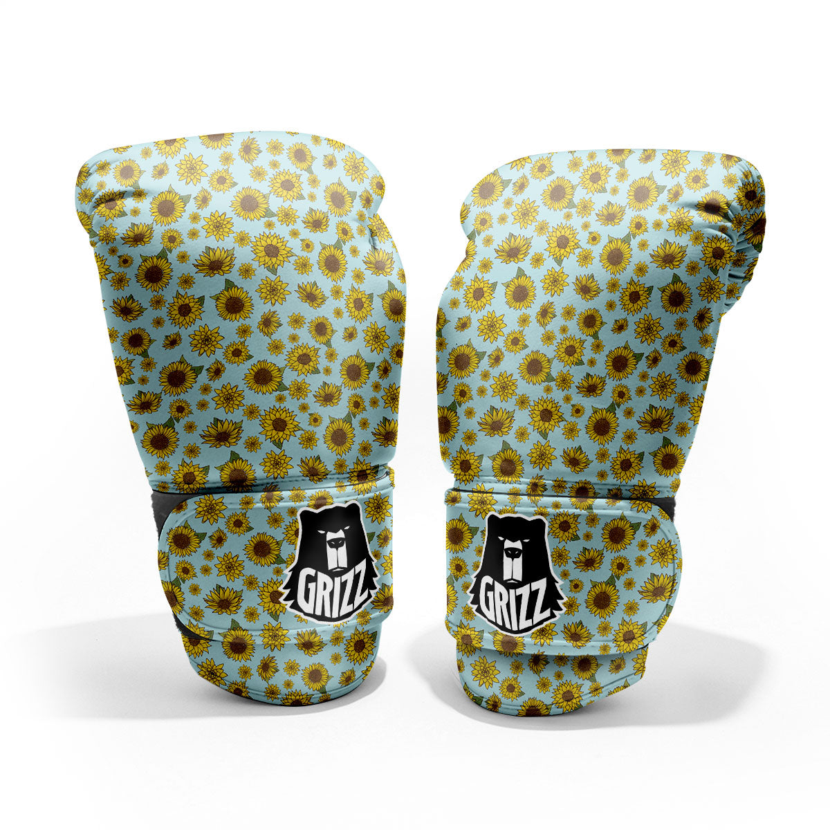 Sunflower Doodle Print Pattern Pro Boxing Glove