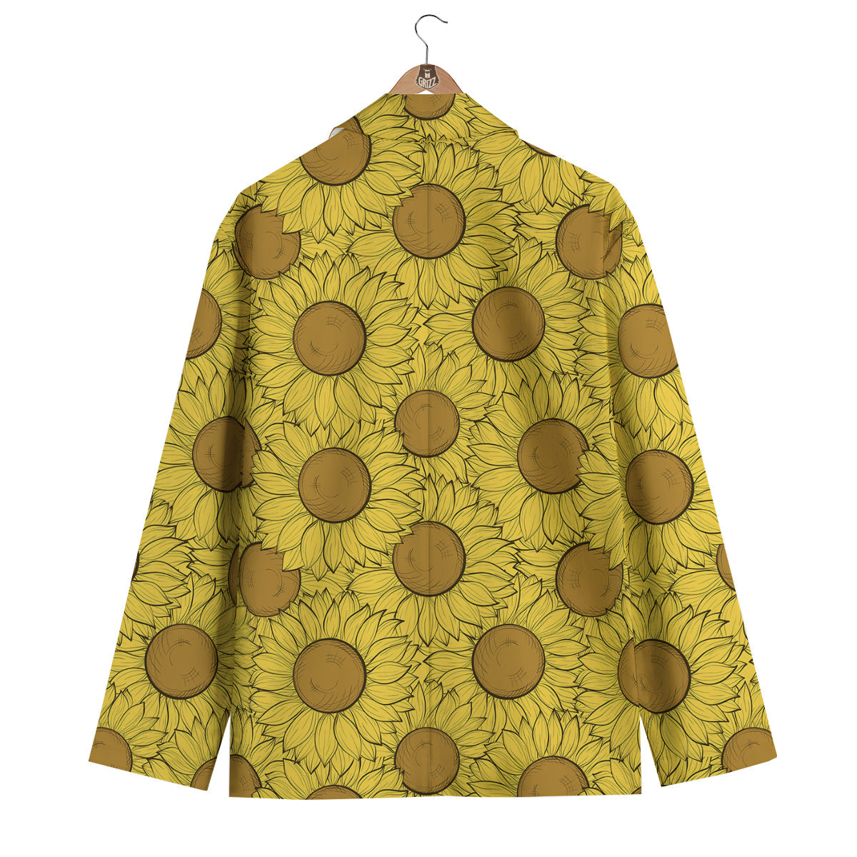 Sunflower Drawing Print Pattern Men's Blazer-grizzshop