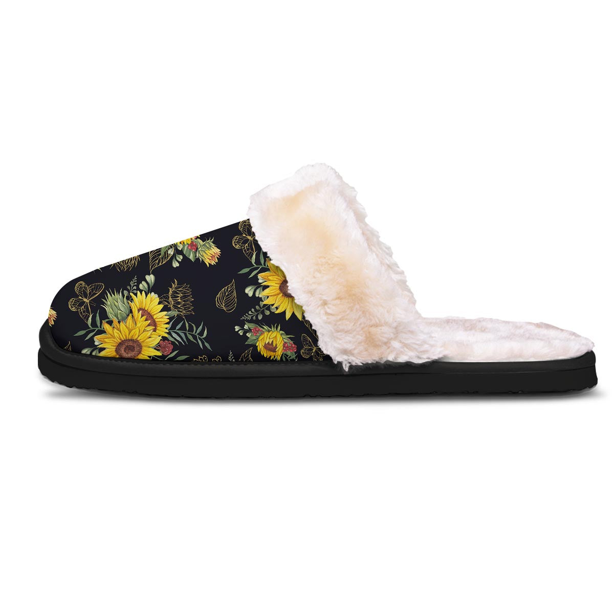 Sunflower Field Print Pattern Slippers-grizzshop