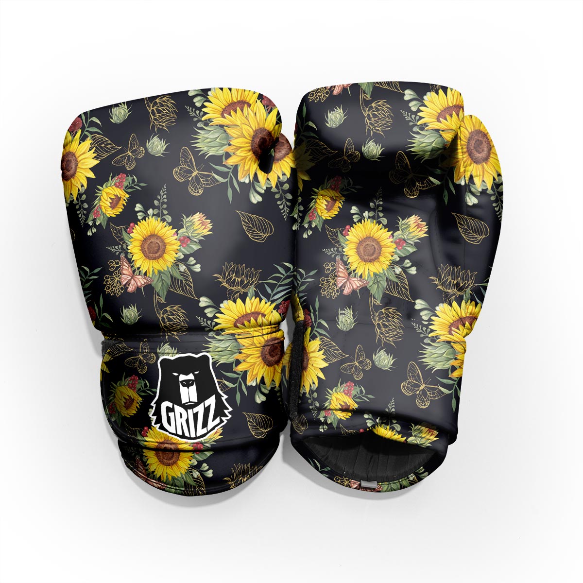 Sunflower Field Print Pattern Pro Boxing Glove