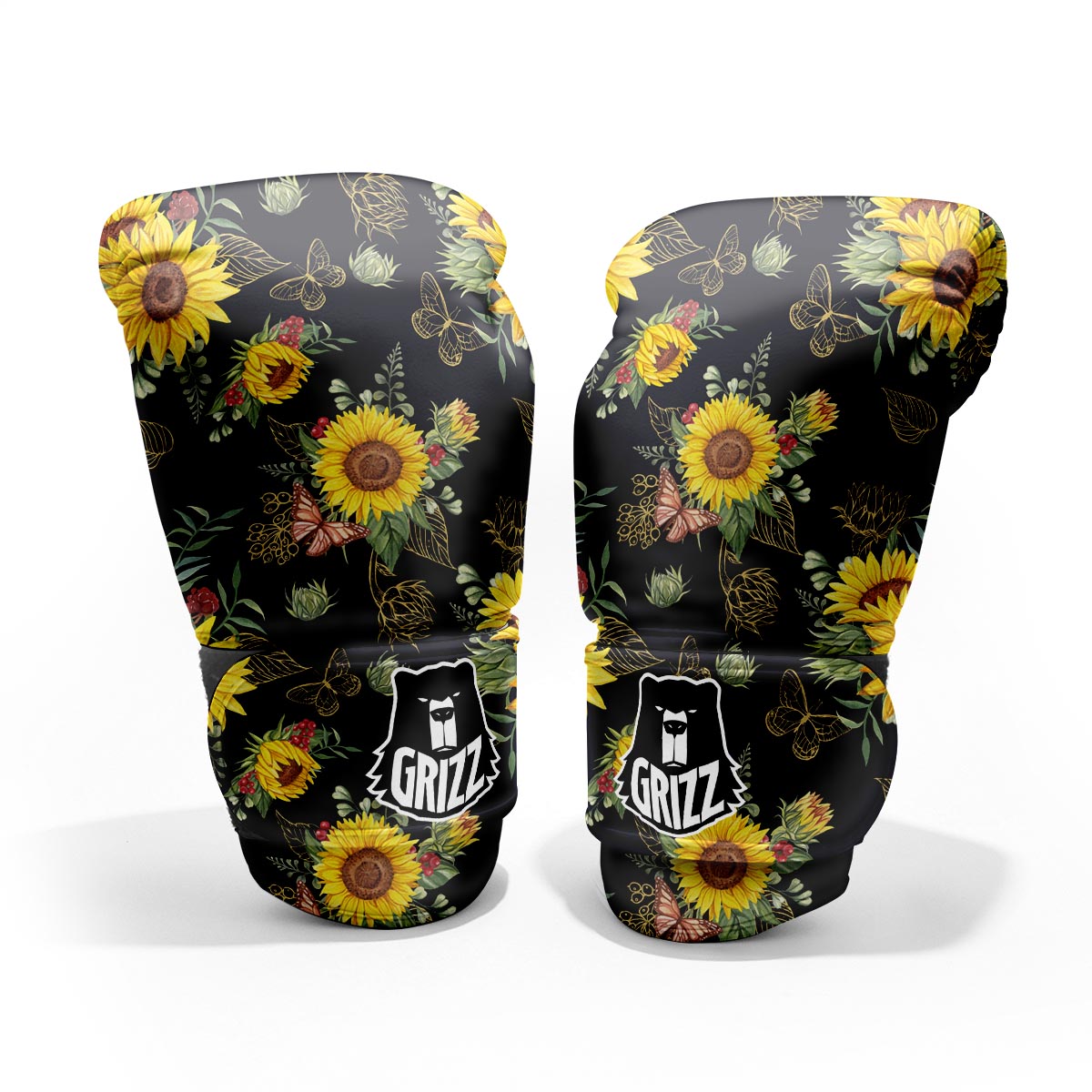 Sunflower Field Print Pattern Pro Boxing Glove