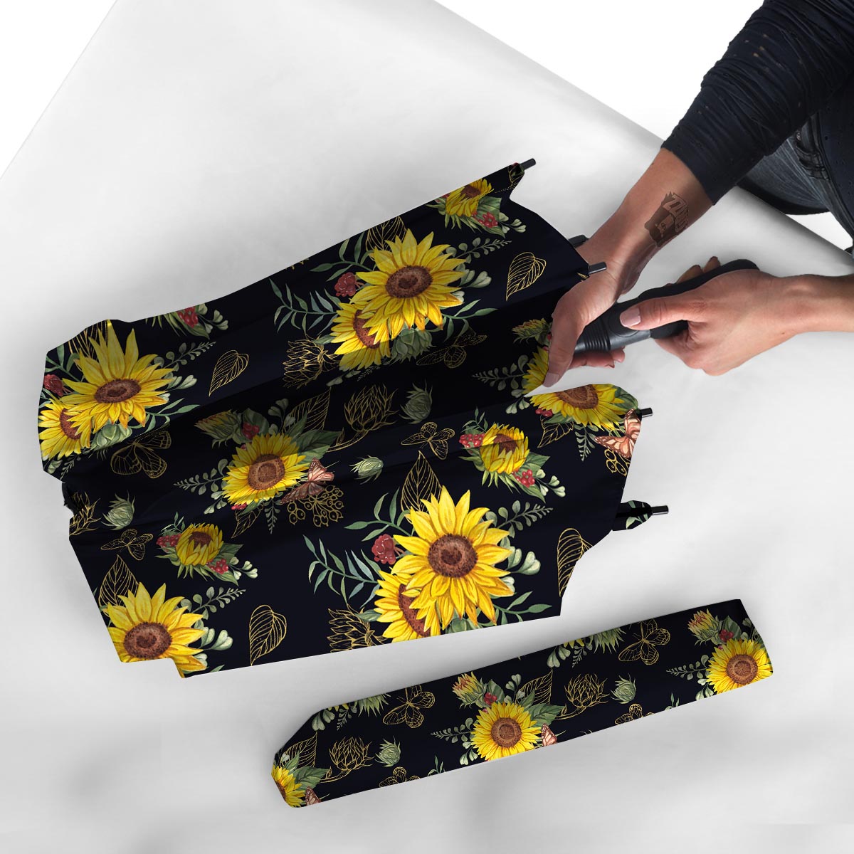 Sunflower Field Print Pattern Umbrella-grizzshop