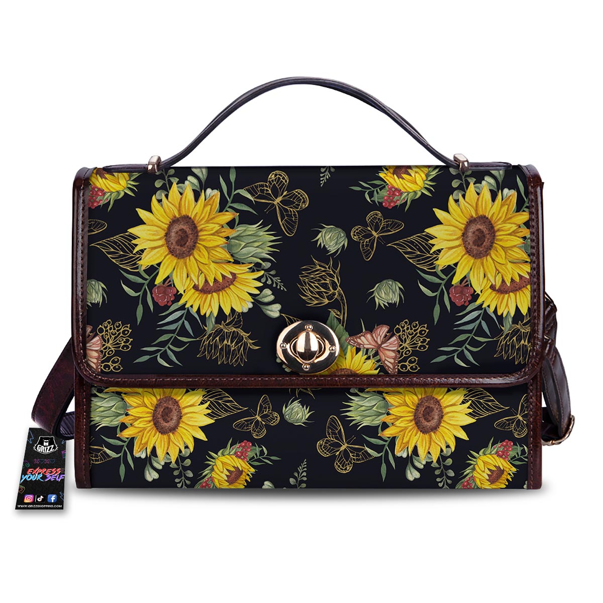 Sunflower Field Print Pattern Women's Satchel Bag-grizzshop