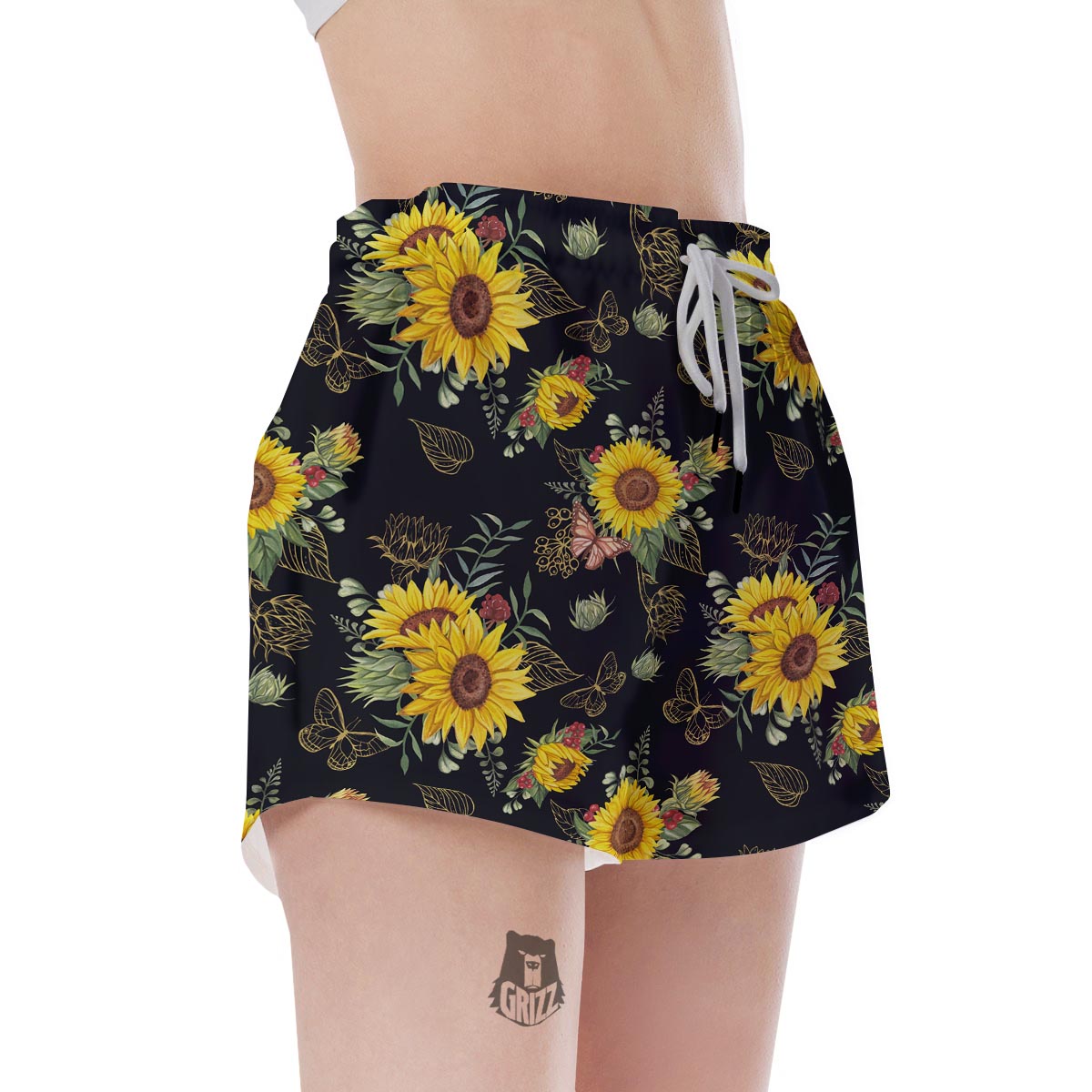 Sunflower Field Print Pattern Women's Shorts-grizzshop