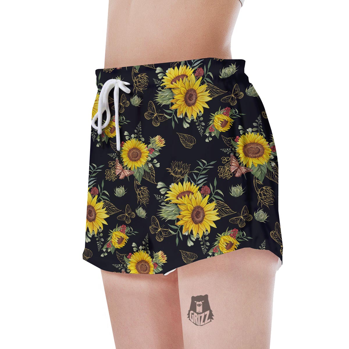 Sunflower Field Print Pattern Women's Shorts-grizzshop