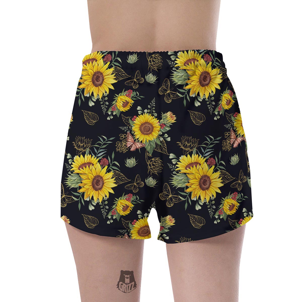 Sunflower Field Print Pattern Women's Shorts-grizzshop