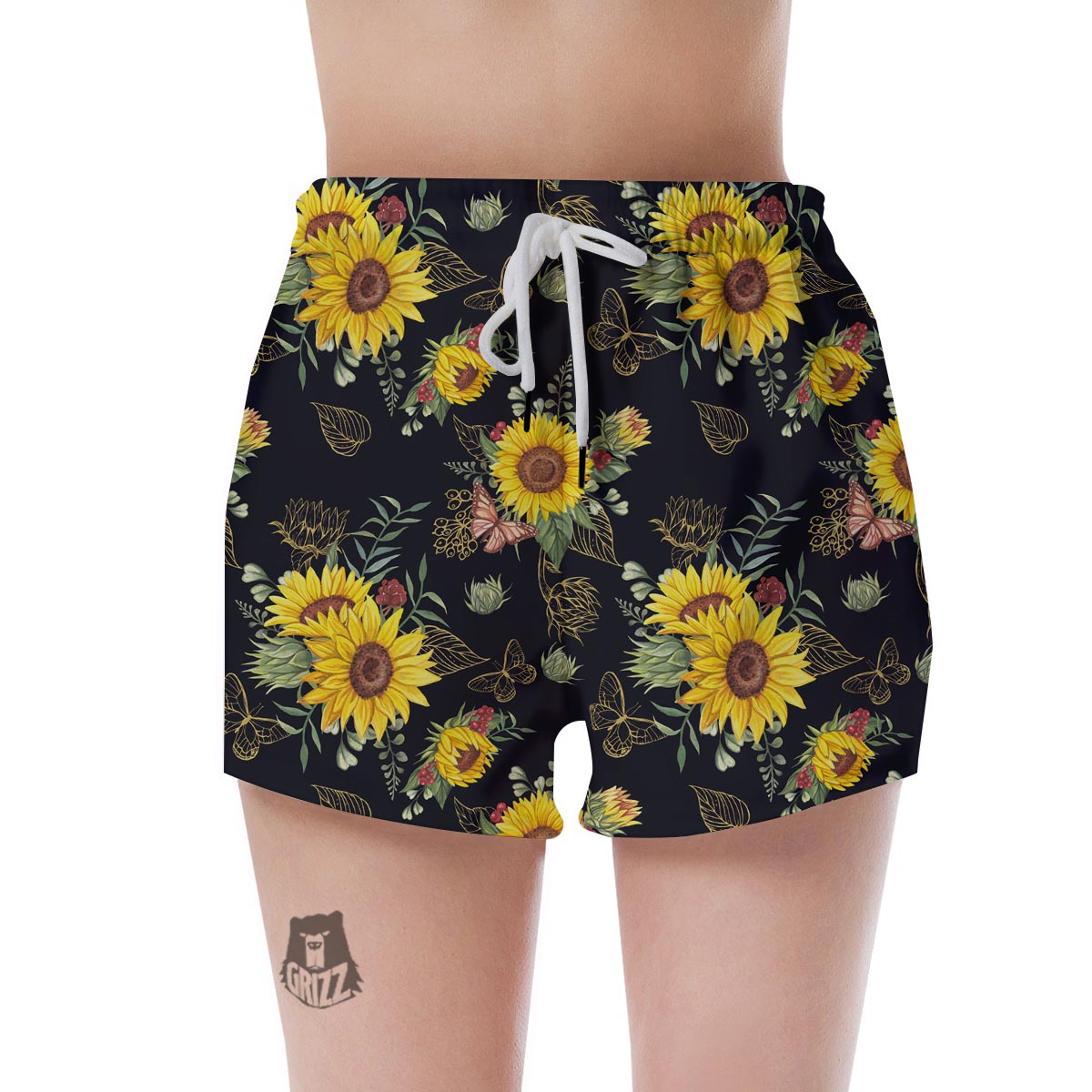 Sunflower Field Print Pattern Women's Shorts-grizzshop