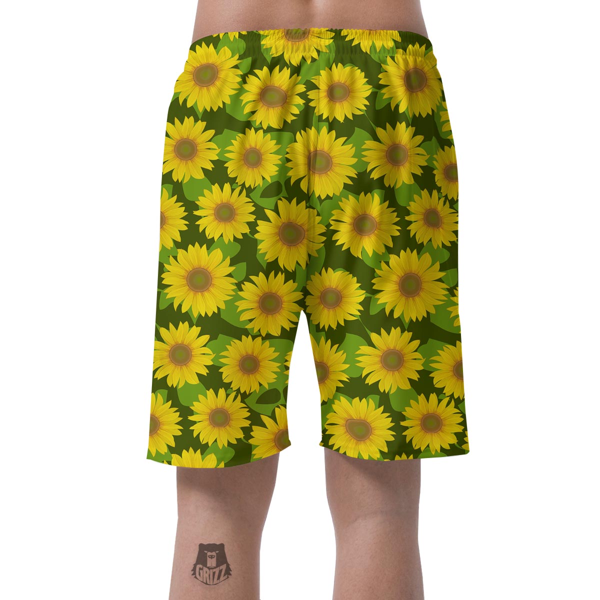 Sunflower Flower Print Men's Shorts-grizzshop