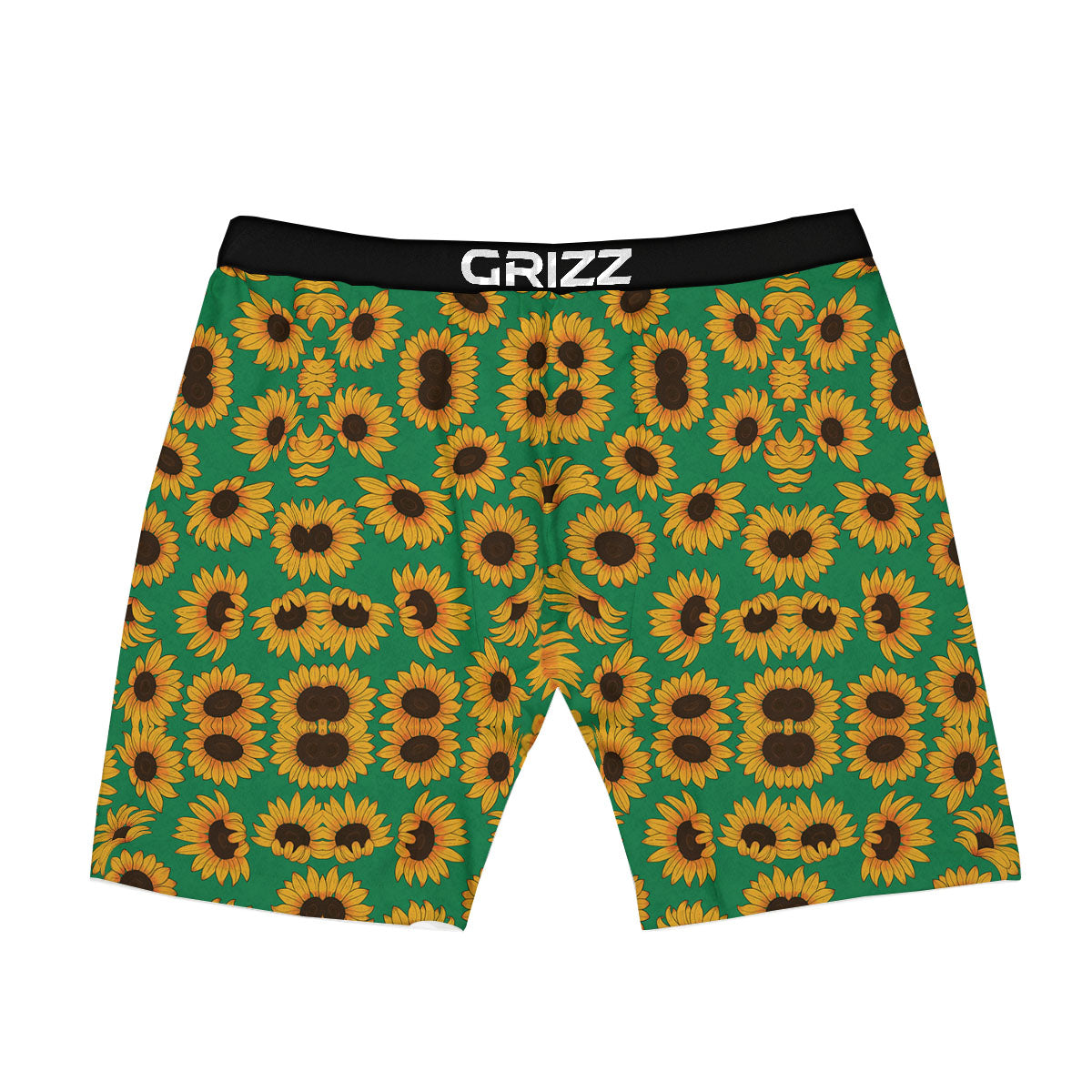Sunflower Green Print Pattern Boxer Briefs-grizzshop