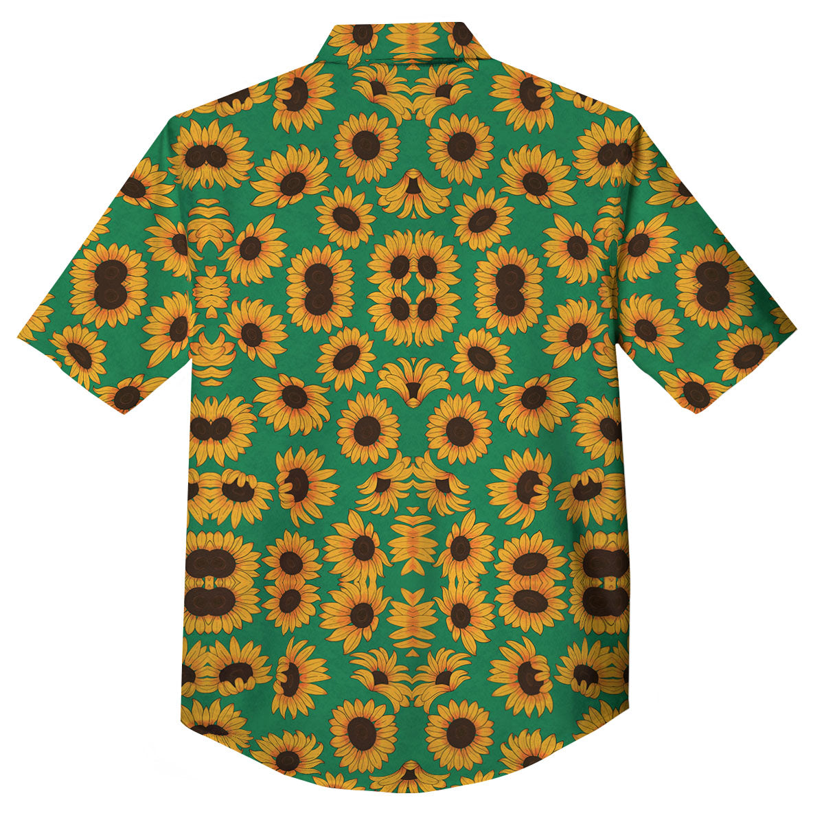 Sunflower Green Print Pattern Button Up Shirt-grizzshop