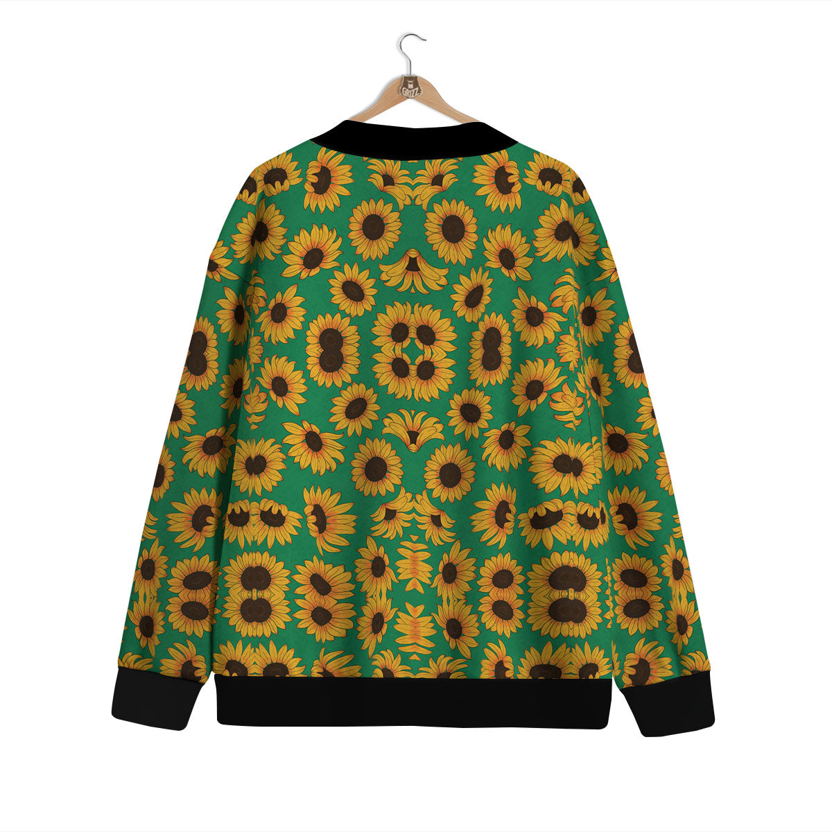 Sunflower Green Print Pattern Cardigan-grizzshop