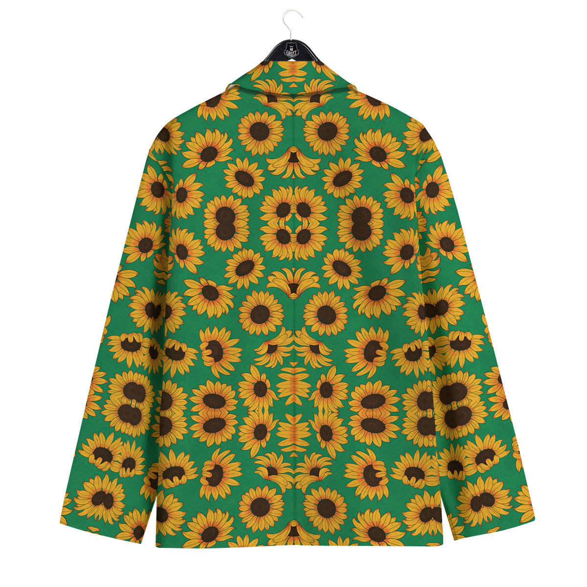 Sunflower Green Print Pattern Men's Sport Coat-grizzshop