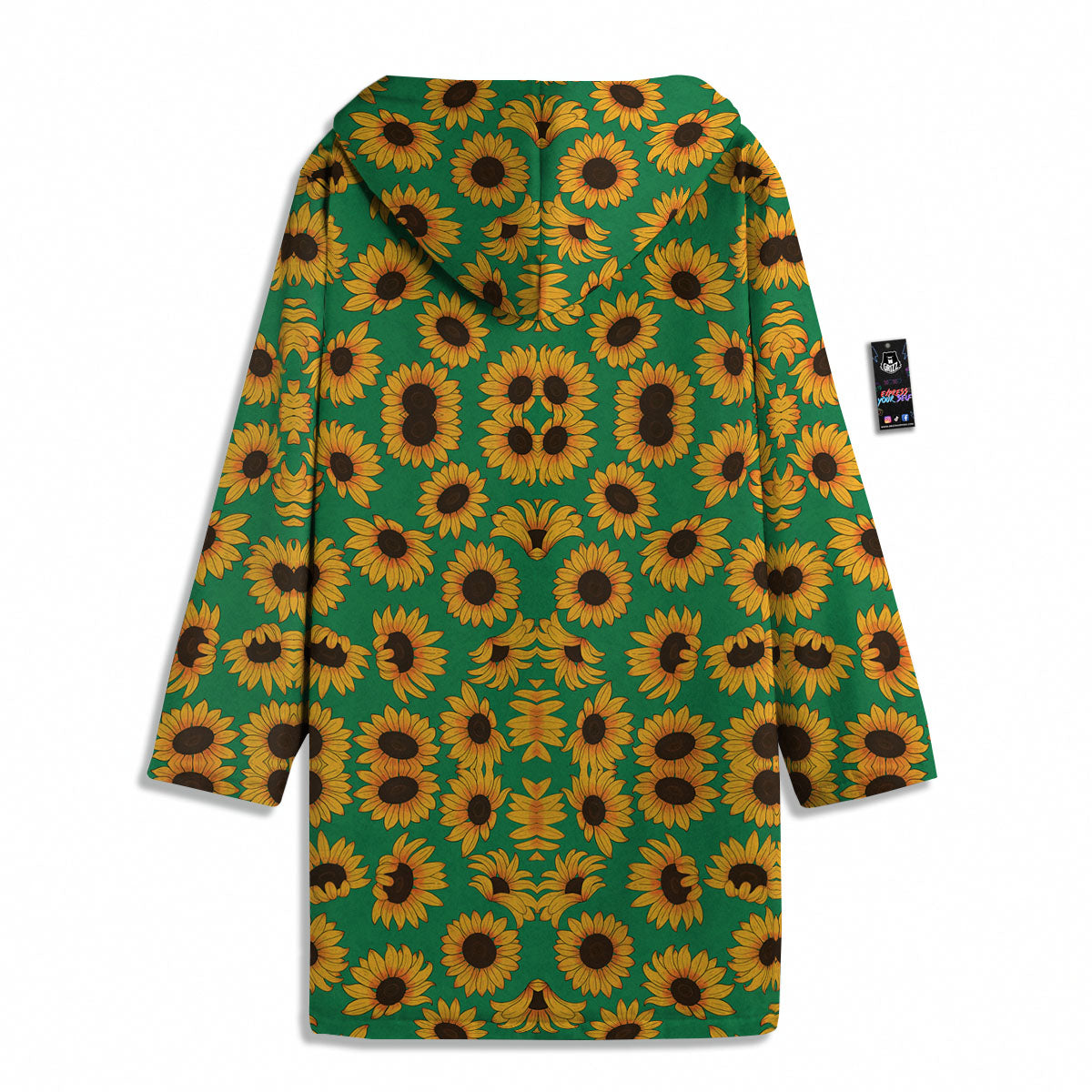 Sunflower Green Print Pattern Men's Windbreaker Jacket-grizzshop