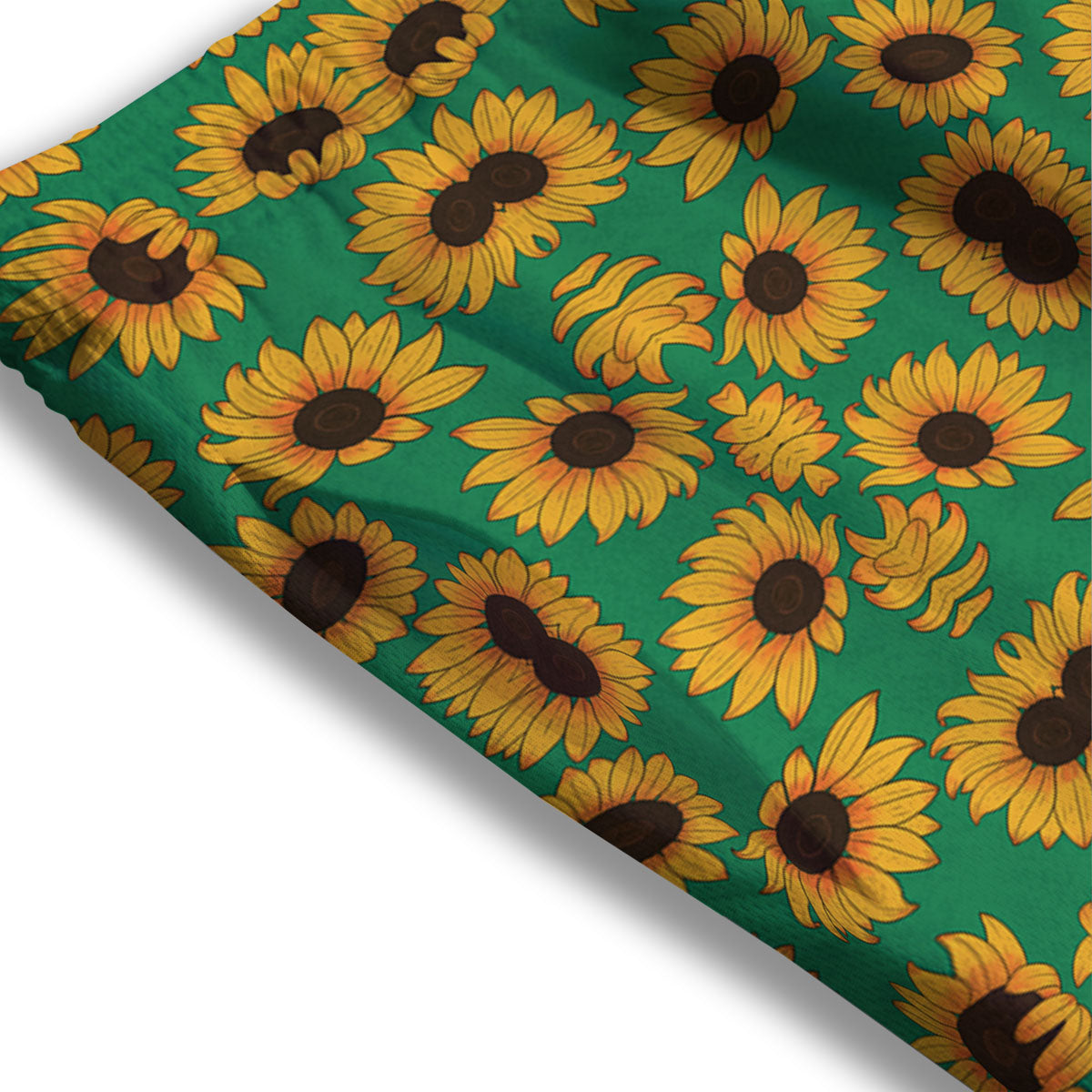 Sunflower Green Print Pattern Mesh Shorts
