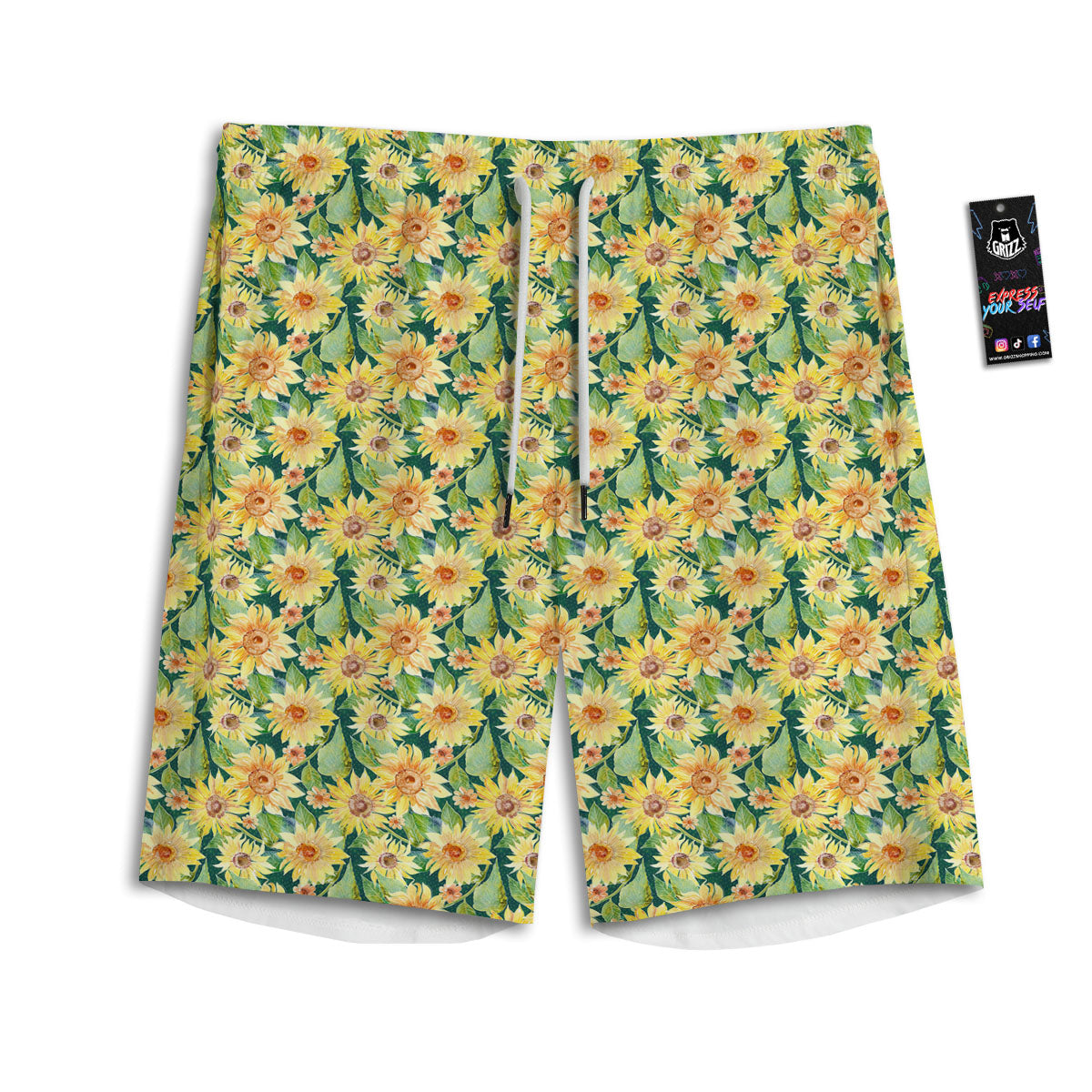 Tattersall Orange Print Pattern Men's Athletic Shorts