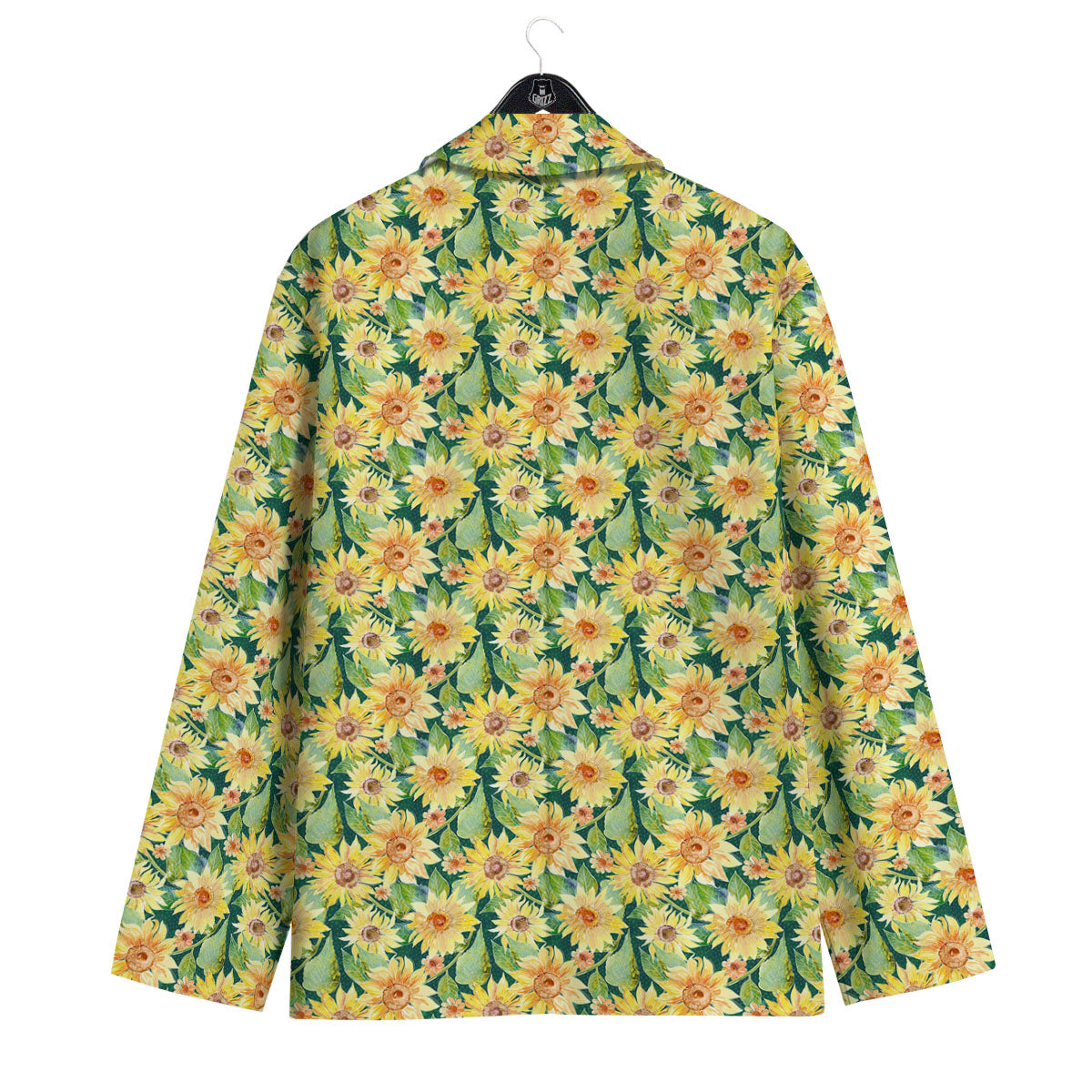 Sunflower Green Watercolor Print Pattern Men's Sport Coat-grizzshop