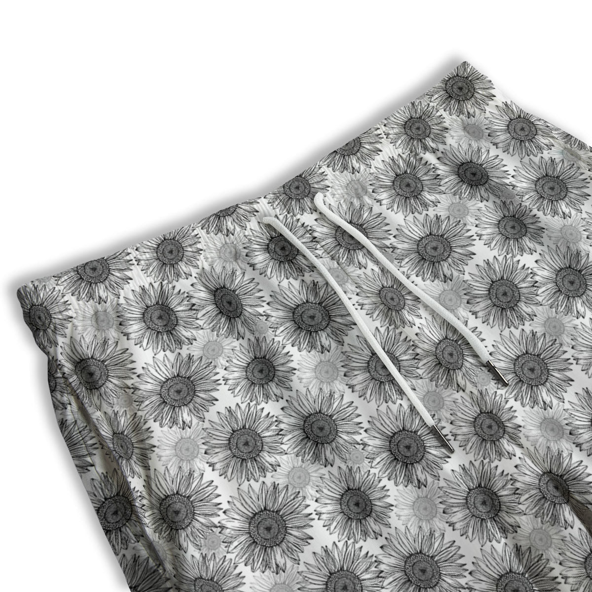 Sunflower Hand Drawn Print Pattern Men's Athletic Shorts