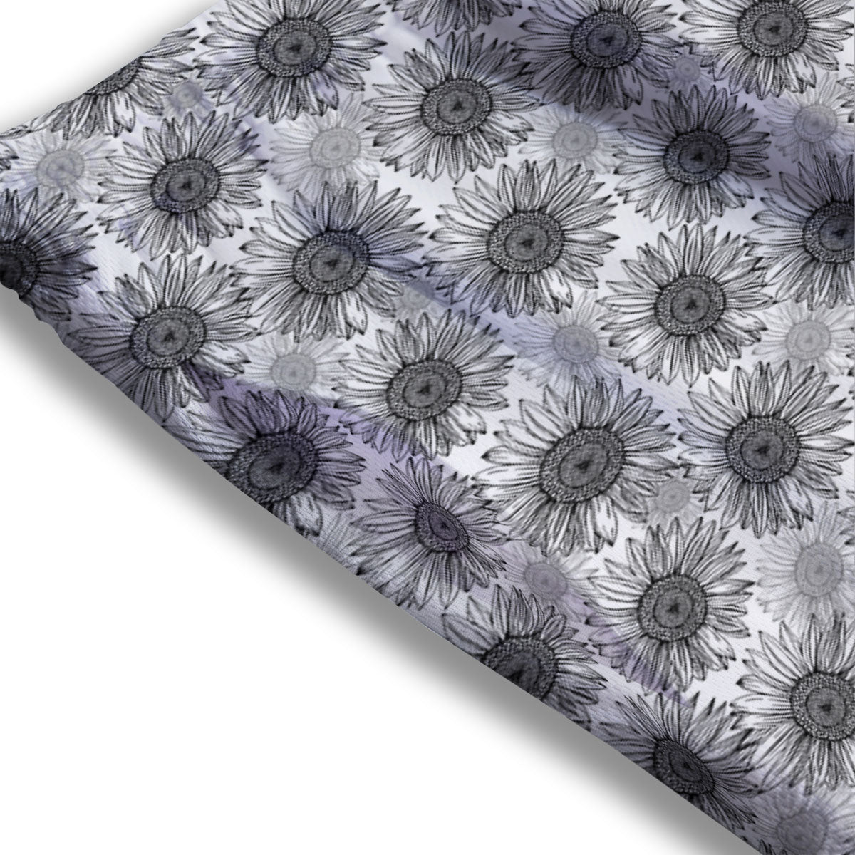 Sunflower Hand Drawn Print Pattern Mesh Shorts