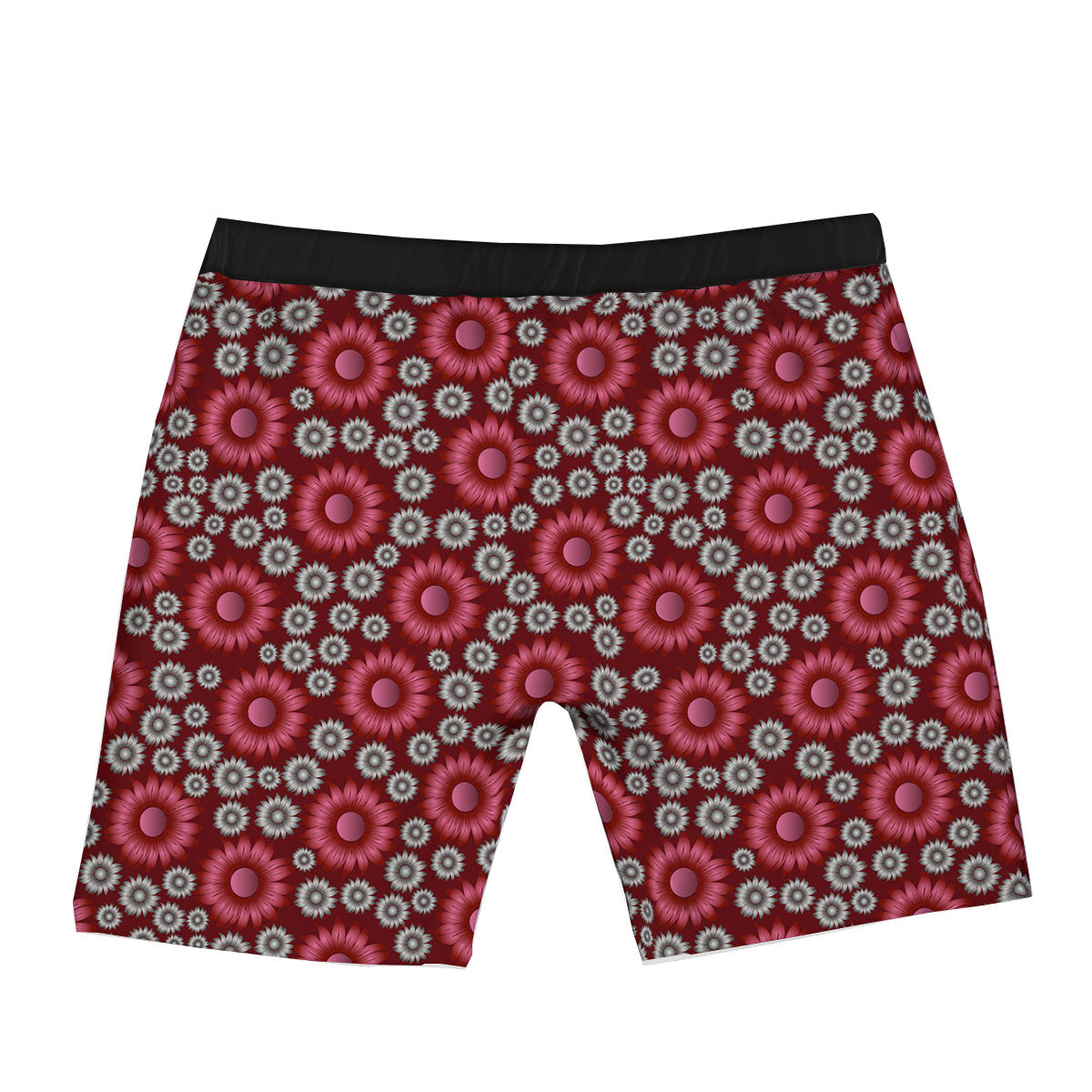 Sunflower Magenta Pink Print Pattern Boxer Briefs-grizzshop