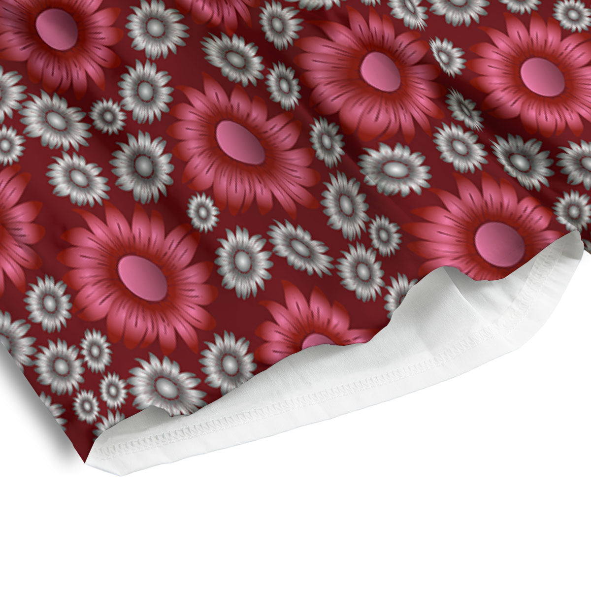 Sunflower Magenta Pink Print Pattern Men's Athletic Shorts
