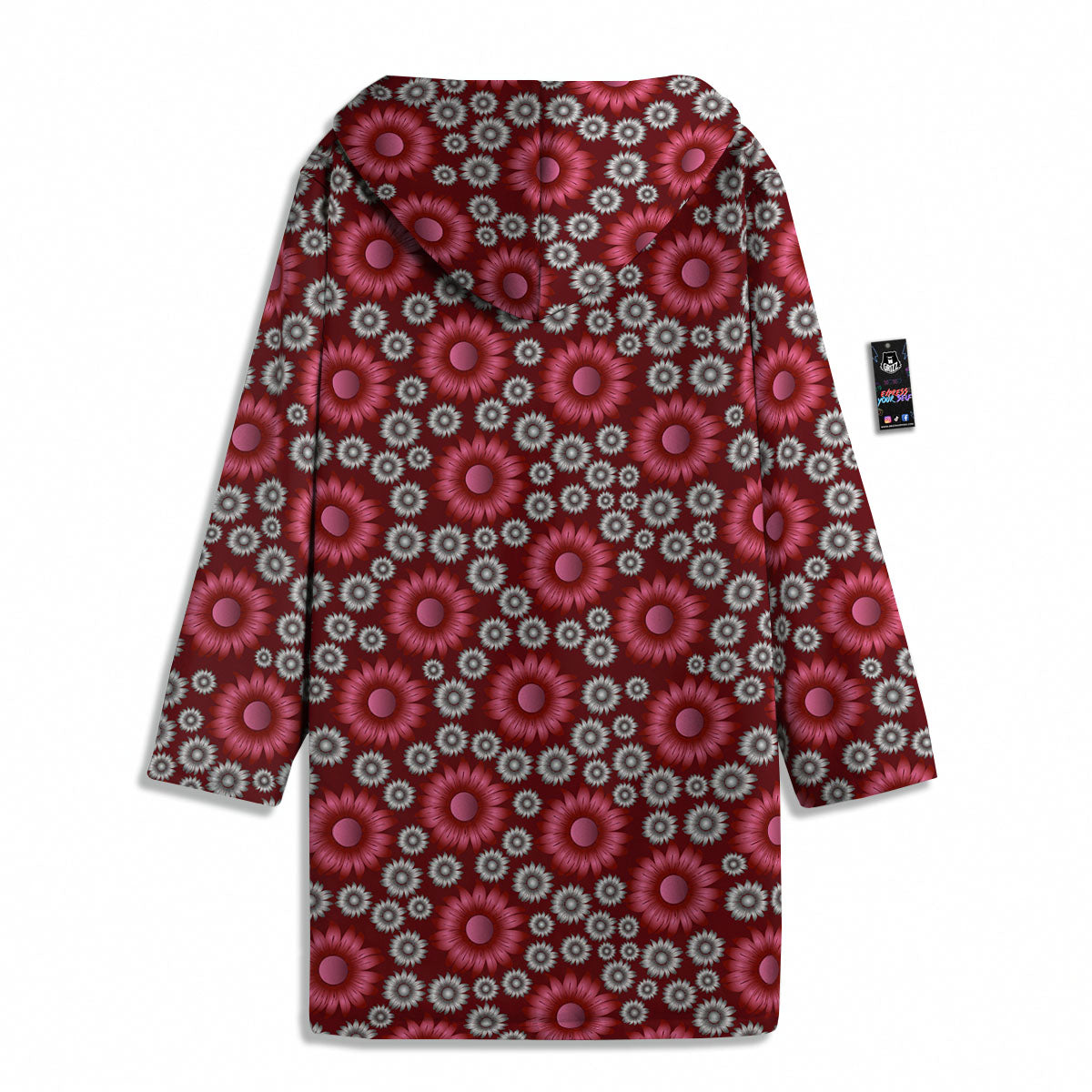 Sunflower Magenta Pink Print Pattern Men's Windbreaker Jacket-grizzshop