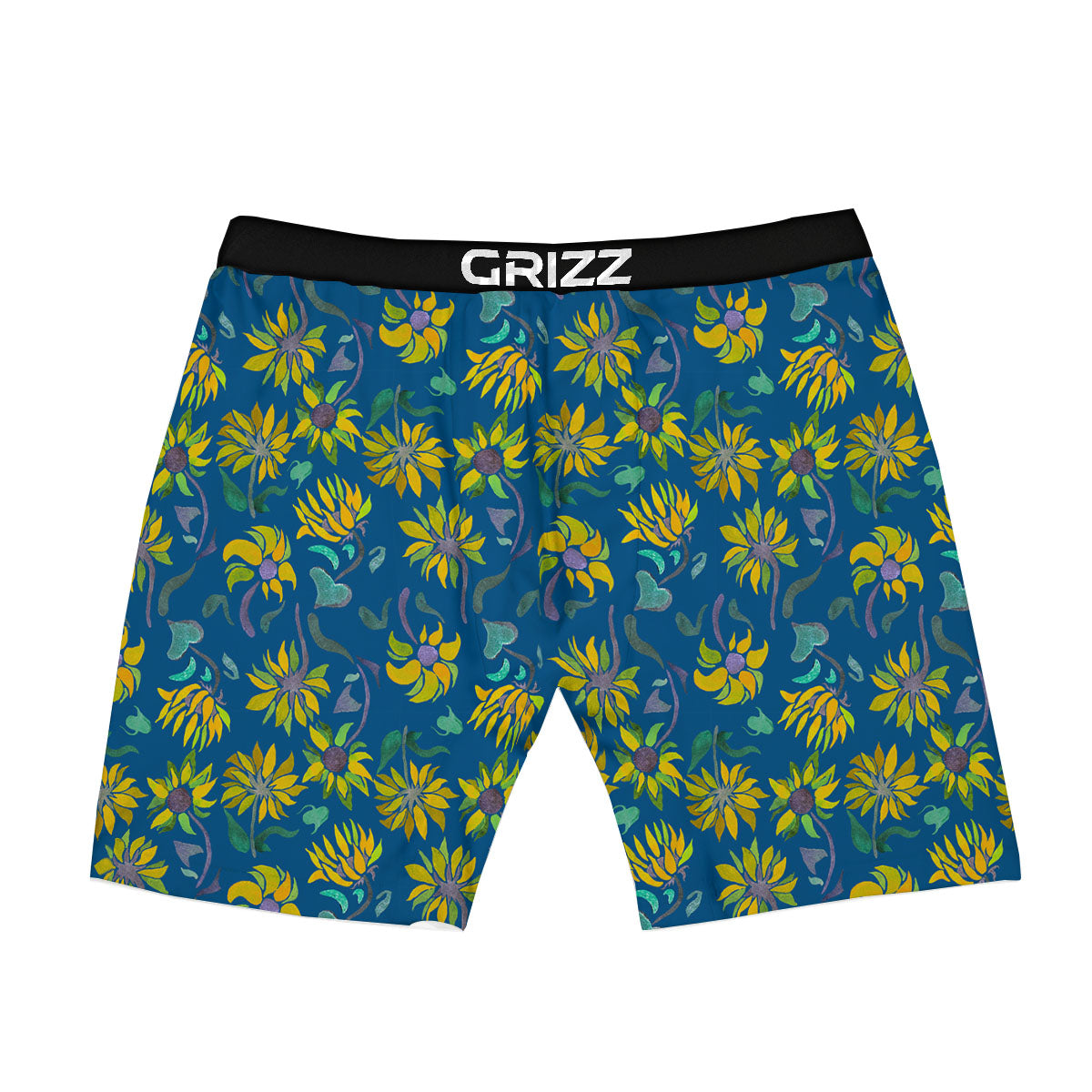 Sunflower Navy Print Pattern Boxer Briefs-grizzshop