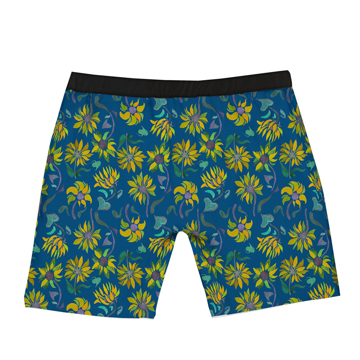 Sunflower Navy Print Pattern Boxer Briefs-grizzshop