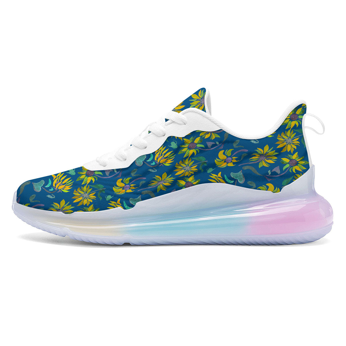 Sunflower Navy Print Pattern Running Sneakers-grizzshop