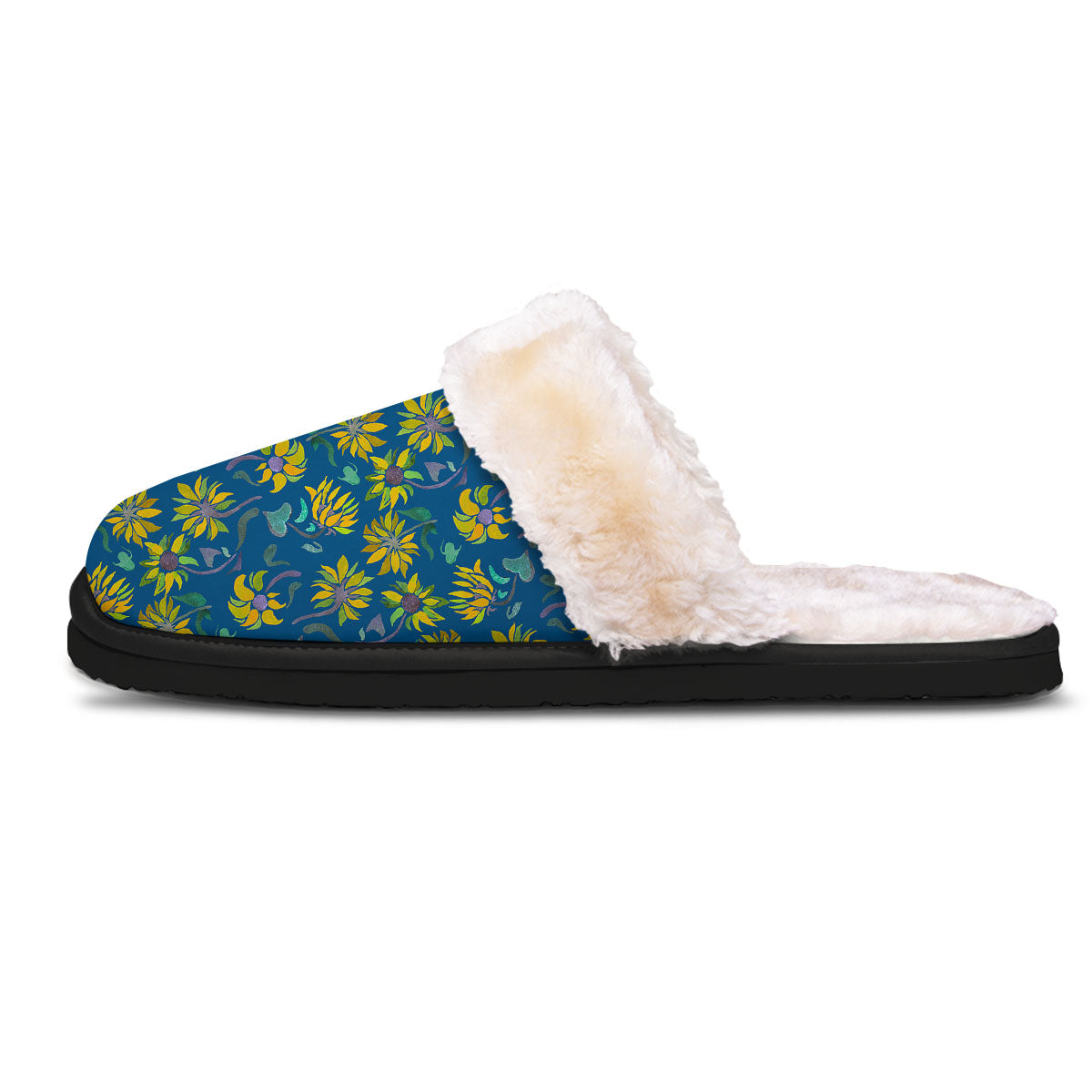 Sunflower Navy Print Pattern Slippers-grizzshop