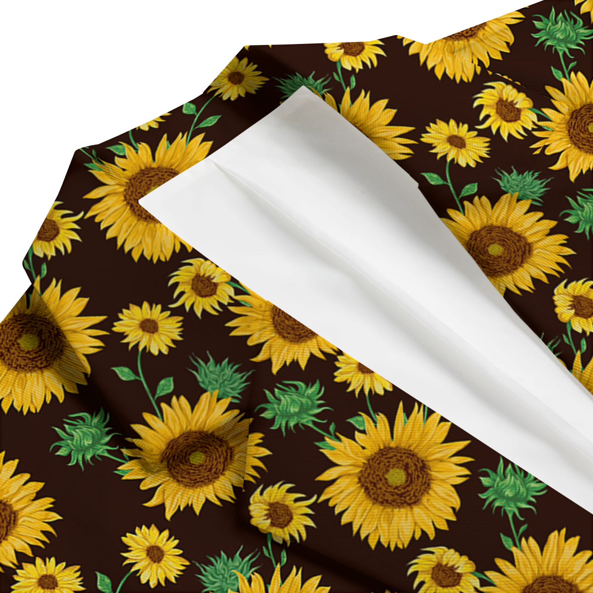 Sunflower Pattern Print Men's Blazer-grizzshop
