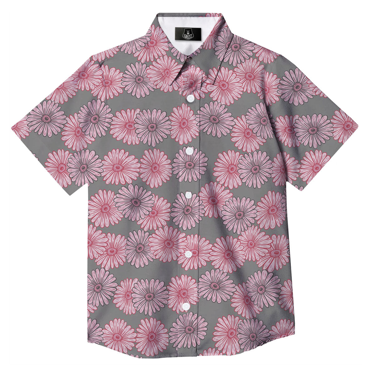 Sunflower Pink Print Pattern Button Up Shirt-grizzshop