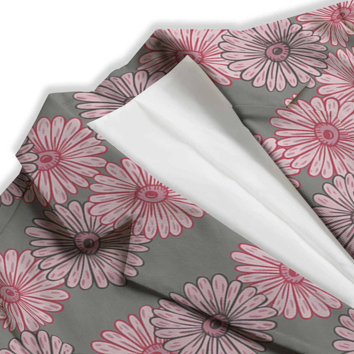 Sunflower Pink Print Pattern Women's Blazer-grizzshop