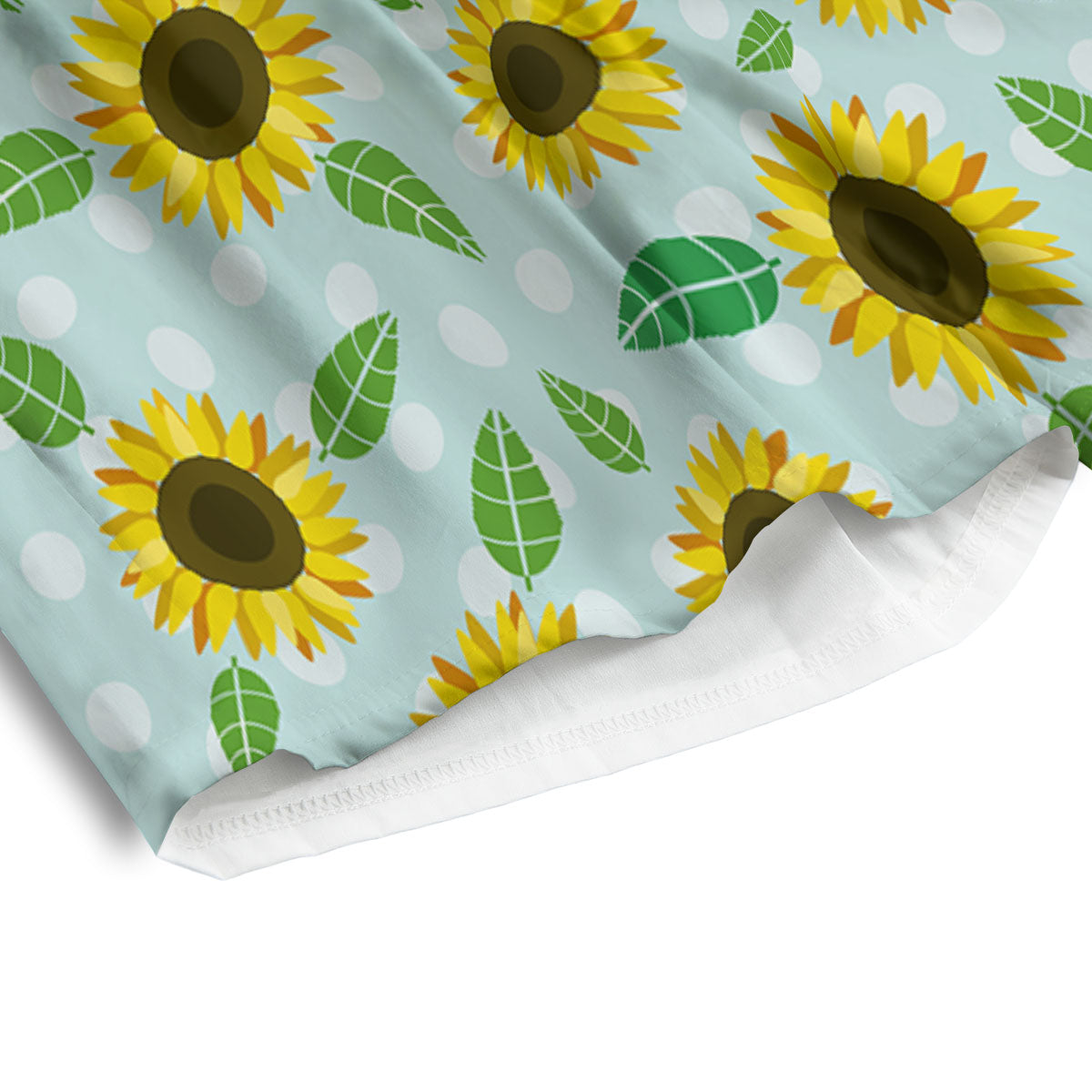 Sunflower Polka Dot Print Pattern Men's Athletic Shorts