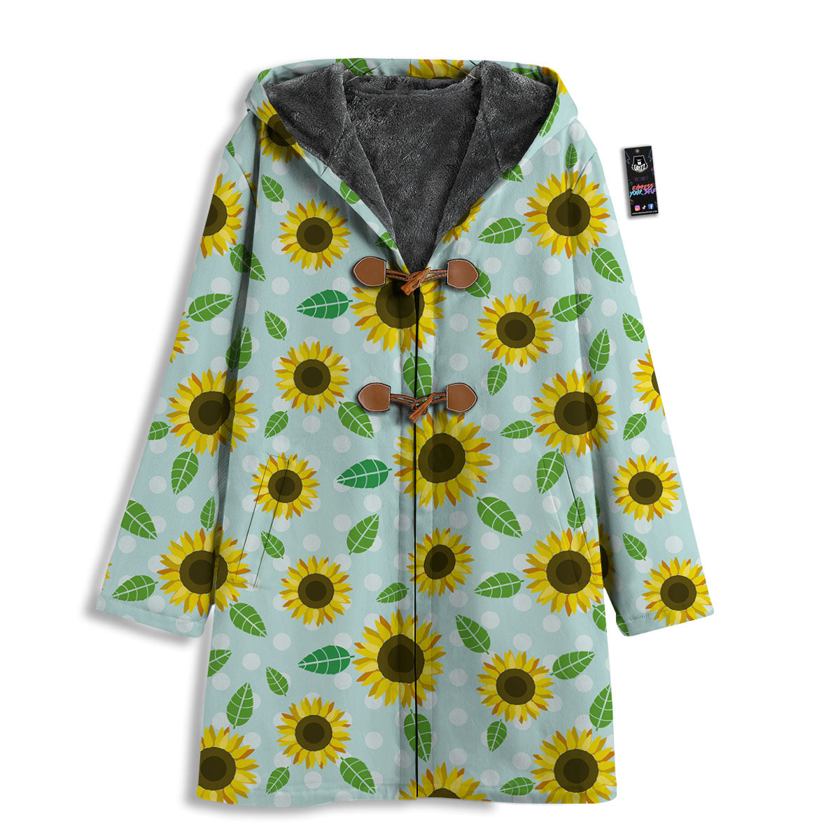 Sunflower Polka Dot Print Pattern Men's Windbreaker Jacket-grizzshop