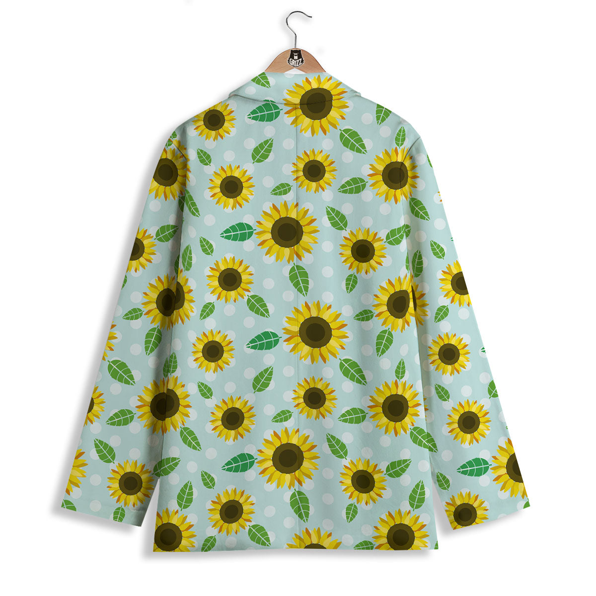 Sunflower Polka Dot Print Pattern Women's Blazer-grizzshop
